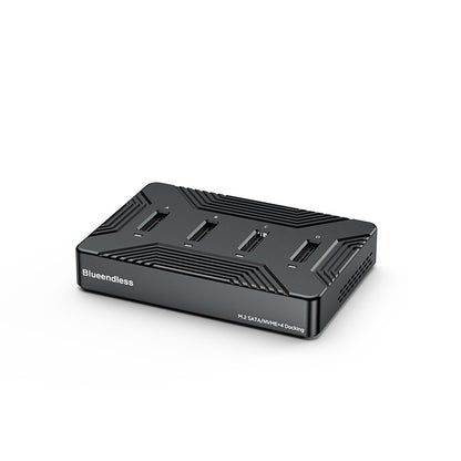 4-Bay M.2 NVMe & SATA SSD Docking Station - Dual-Protocol Portable Hard Drive Enclosure with USB 3.2 Gen 2