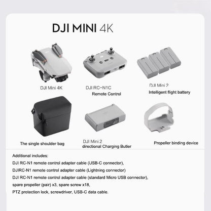 DJI Mini 4K Ultra HD Aerial Drone - 3-Axis Gimbal RC Quadcopter with Intelligent Shooting & EIS Stabilization