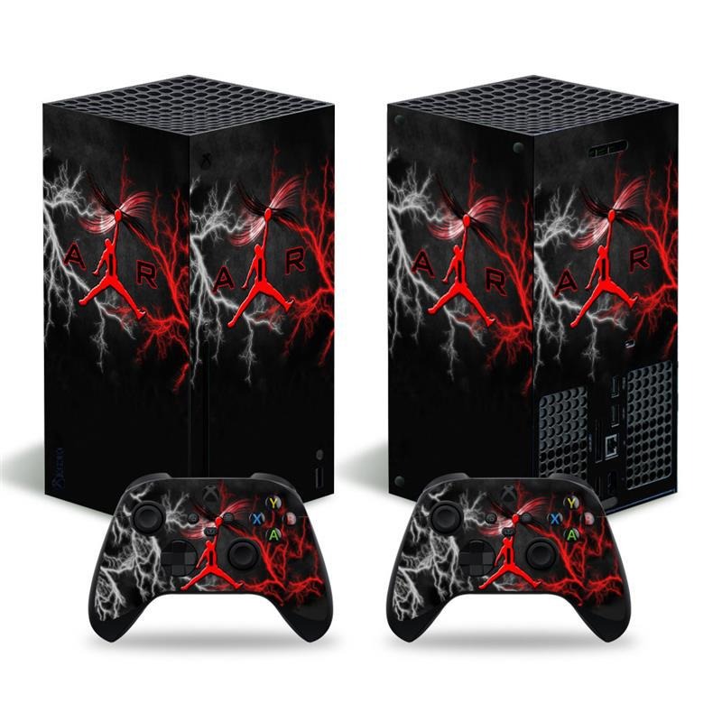 Futuristic Tech Vinyl Skin Decal Sticker Set for Xbox Series X Console & Controllers