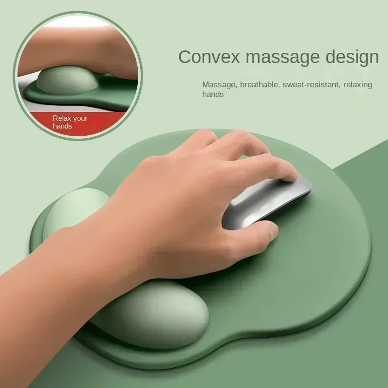 Gradient Silicone Mouse Pad with Wrist Rest - Ergonomic Anti-Slip Wrist Support Pad for Computer & Office