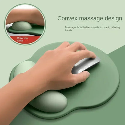 Gradient Silicone Mouse Pad with Wrist Rest - Ergonomic Anti-Slip Wrist Support Pad for Computer & Office