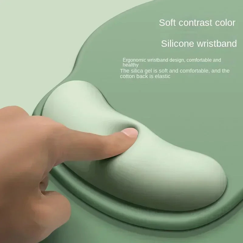 Gradient Silicone Mouse Pad with Wrist Rest - Ergonomic Anti-Slip Wrist Support Pad for Computer & Office