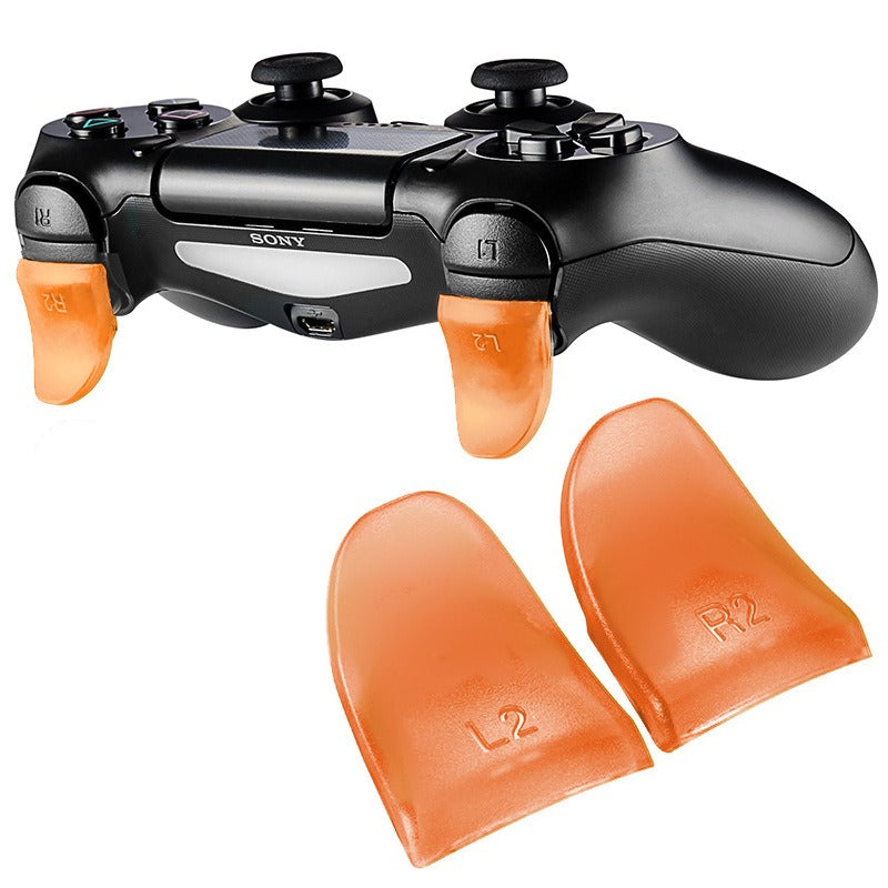 PS4 L2 R2 Trigger Extenders - Silicone Extended Buttons and Grip Pad for DualShock 4 Controller