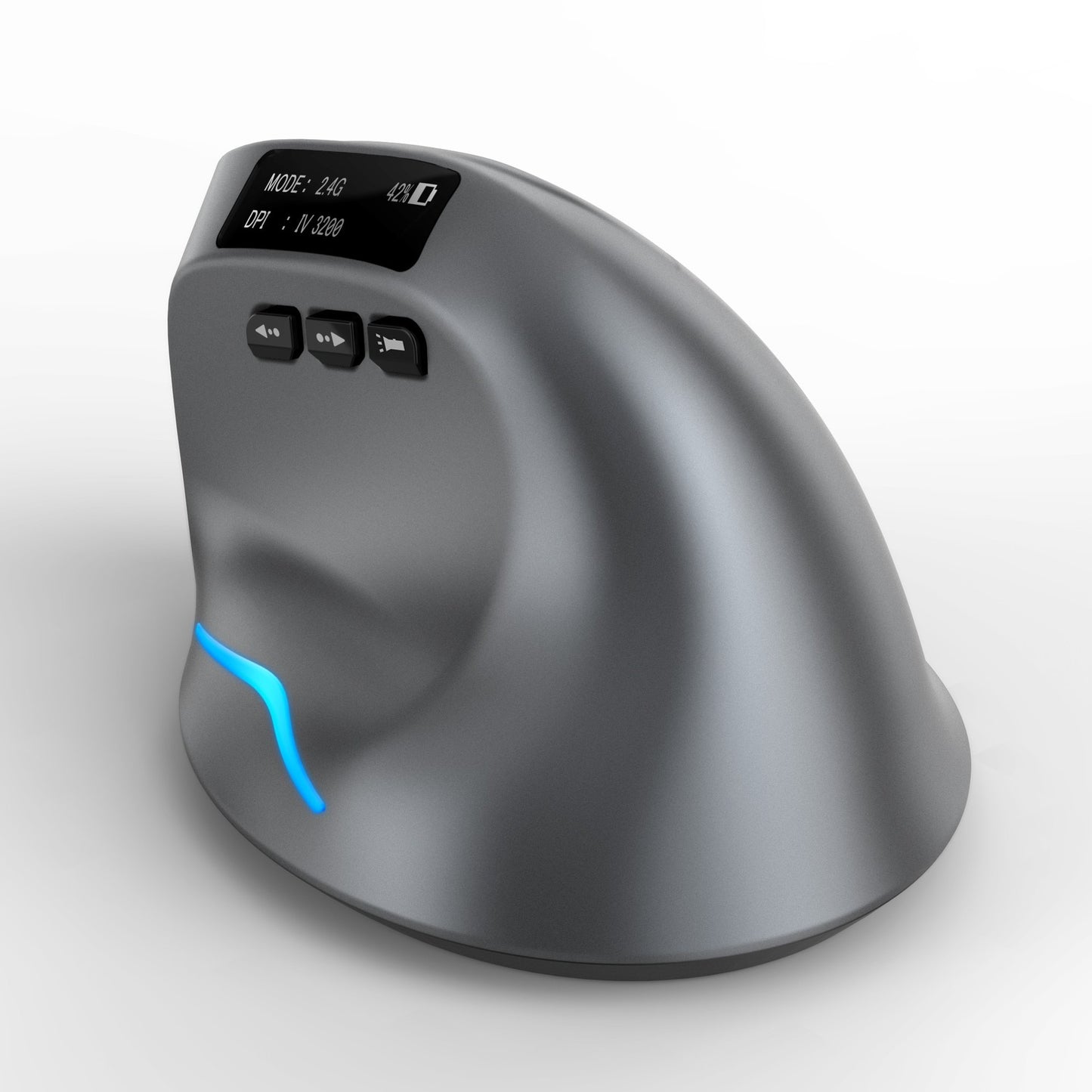 ZELOTES Master F-26C Vertical Wireless Mouse - Dual Mode Ergonomic Mouse with Display & Charging