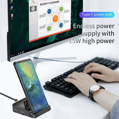 8-in-1 Type-C Hub Docking Station - Phone Stand & HDMI Power Charger Adapter for Samsung & MacBook