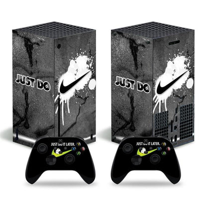 Futuristic Tech Vinyl Skin Decal Sticker Set for Xbox Series X Console & Controllers