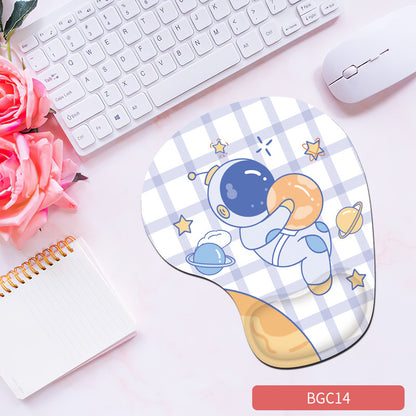 Cute Bunny Silicone Wrist Rest Mouse Pad - Soft Ergonomic Non-Slip Hand Support Pad for Gaming