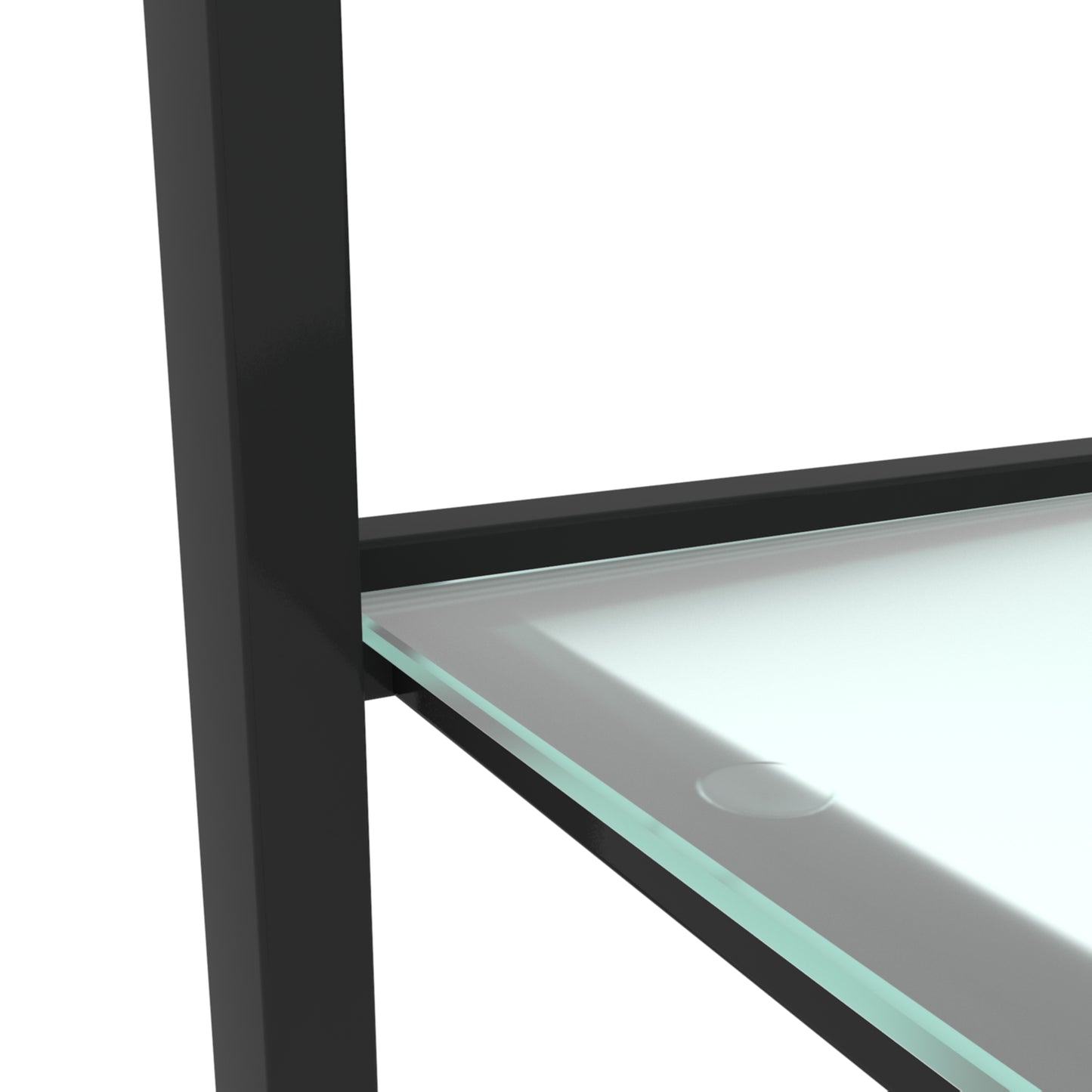 Two-Tier Round Glass Side Table