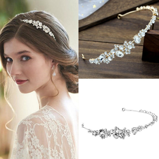 Elegant Crystal Rhinestone Wedding Headband / Bridal Hair Diadem Tiara Accessories for Women