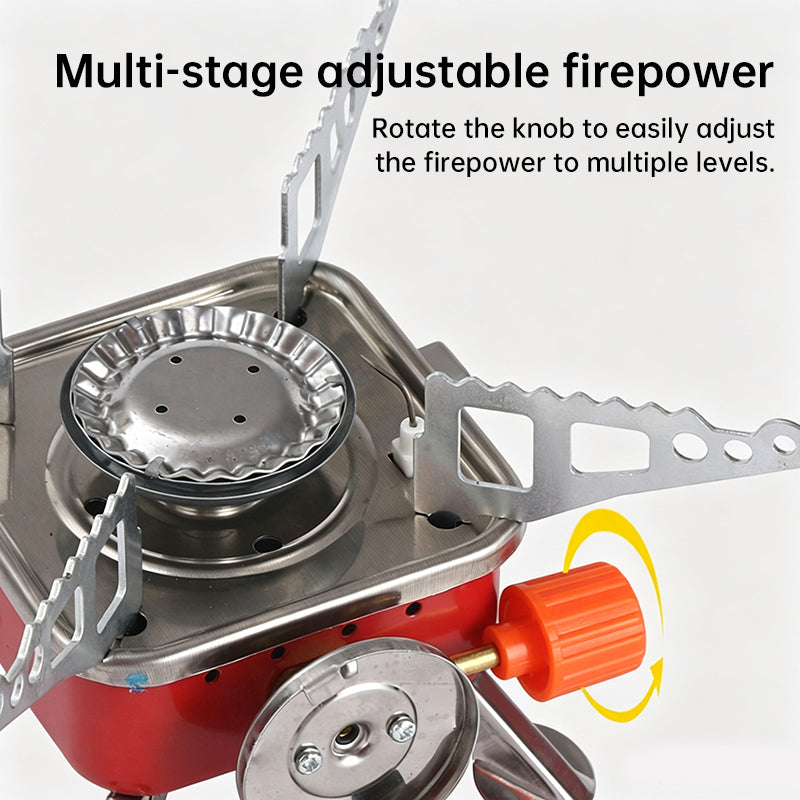 Ultra-Light Foldable Outdoor Camping Gas Stove - Split Backpacking Burner with Hose