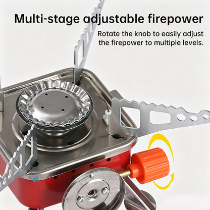 Ultra-Light Foldable Outdoor Camping Gas Stove - Split Backpacking Burner with Hose