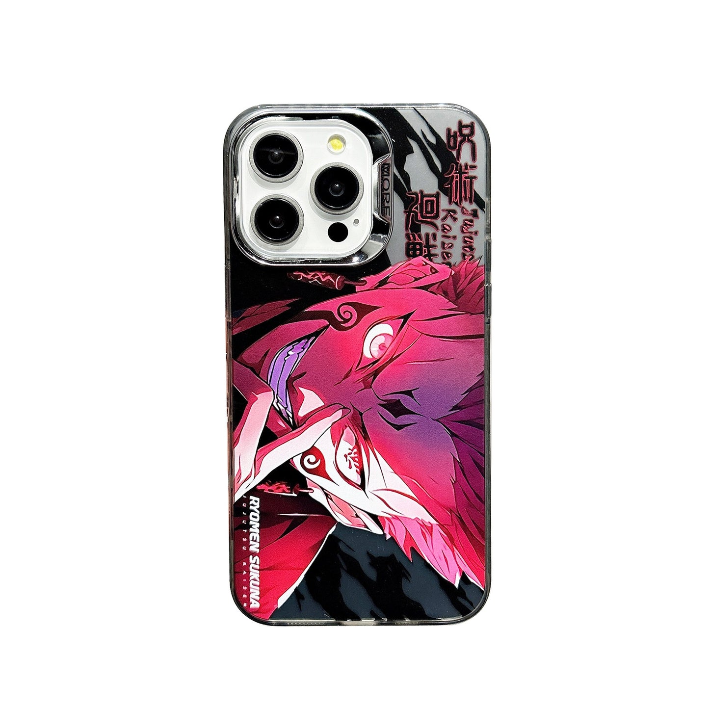 Anime Ryomen Sukuna Electroplated Hard Phone Case for iPhone 15 Pro Max, 14, 13, 12 Series