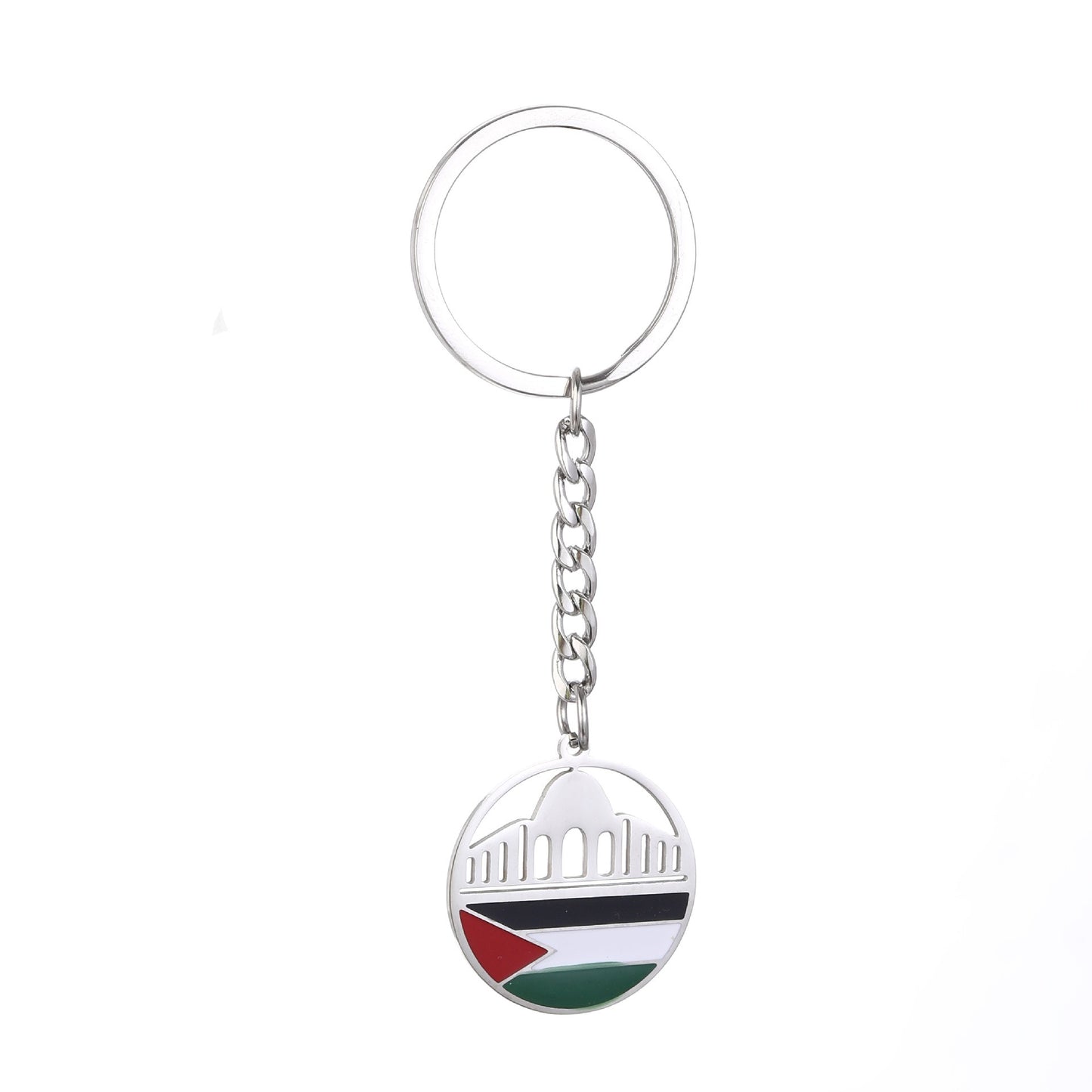 Elegant Palestine Map Pendant Keyring - Fashion Jewelry Gift