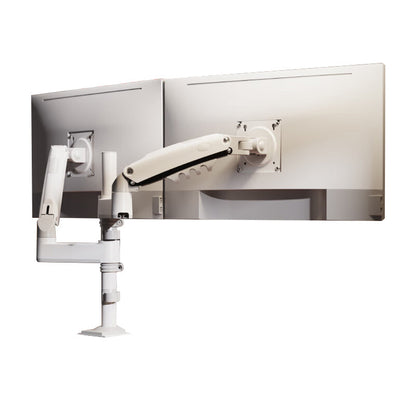 Dual Monitor Arm H180 - Full Motion Adjustable Swivel and Rotate Computer Mount