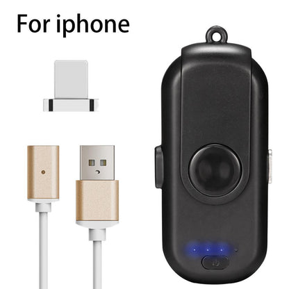 1000mAh Mini Magnetic Fingerprint Power Bank - Ultra-Portable Keychain Emergency Battery Pack with Charging Base