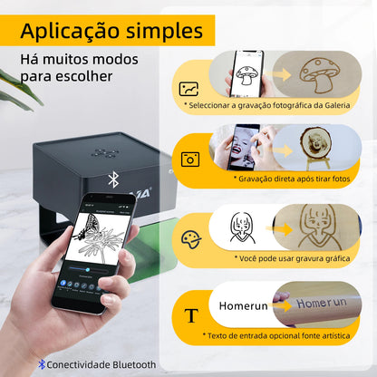 DAJA DJ6 Mini Portable Laser Engraver - Wireless Bluetooth CNC Engraving Machine