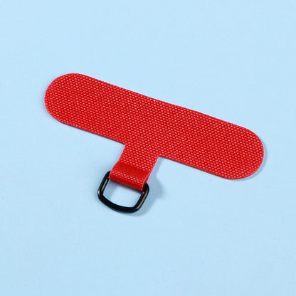 Universal Adhesive Phone Lanyard Patch Card - Fabric Phone Case Tether Tab with Metal Ring