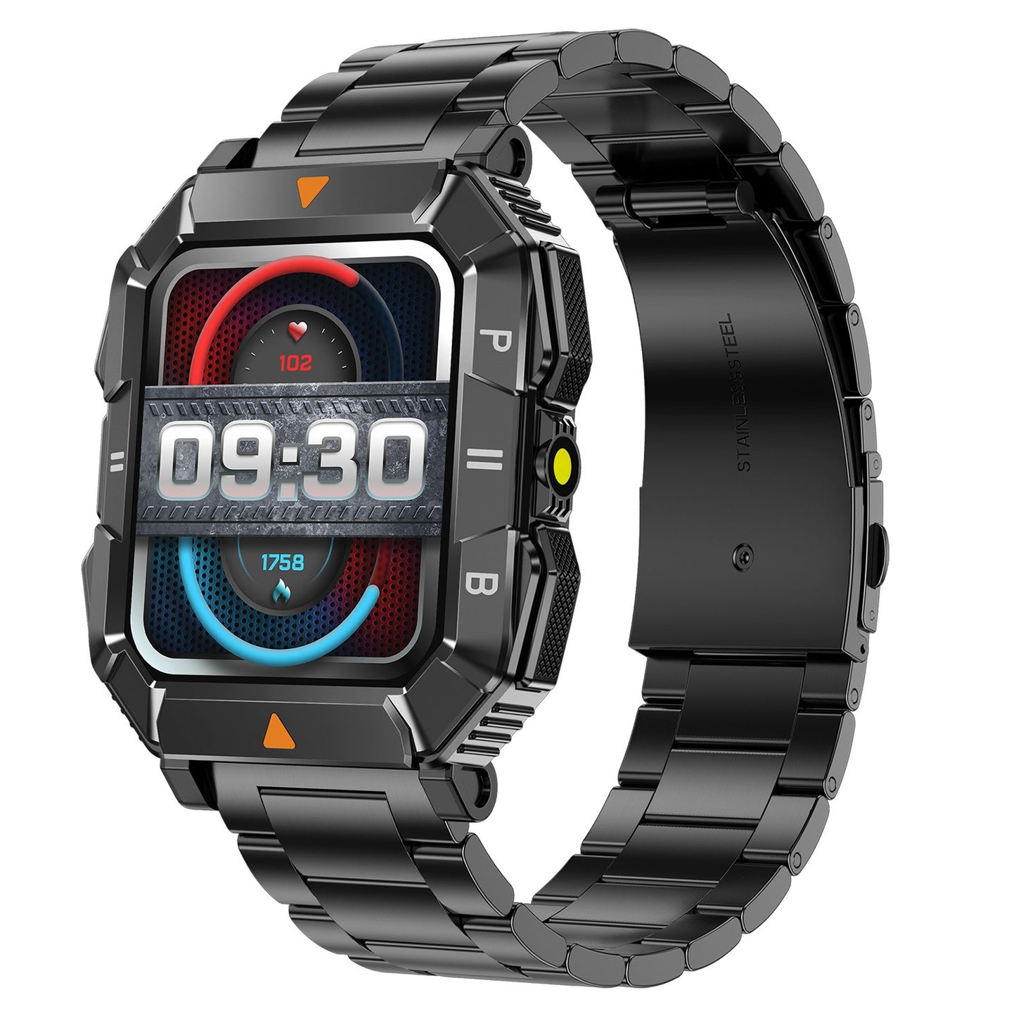 YK03 Smart Watch - Bluetooth Calling Rugged Smartwatch with Built-in Flashlight, Heart Rate & Blood Oxygen Monitoring