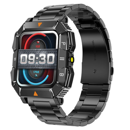 YK03 Smart Watch - Bluetooth Calling Rugged Smartwatch with Built-in Flashlight, Heart Rate & Blood Oxygen Monitoring