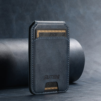Magnetic Leather Wallet Card Holder Pouch for iPhone 15 14 13 Pro Max & Universal MagSafe Phones