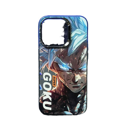 Anime Dragon Ball Super Saiyan Goku Phone Case - Electroplated Scratch-Resistant Hard PC Cover for iPhone 15 14 13 Pro Max
