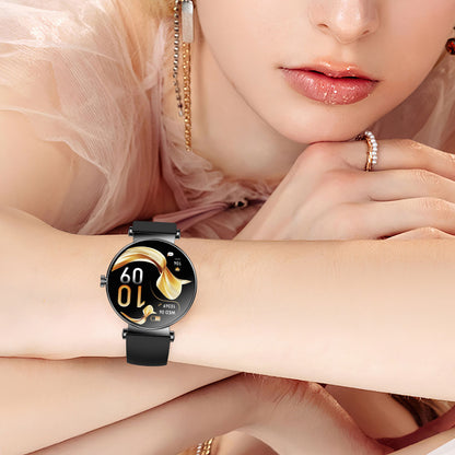 Y16 Ultra-Thin Women's Smart Watch - AMOLED Always-On Display with 466x466 HD Resolution & Mesh Strap