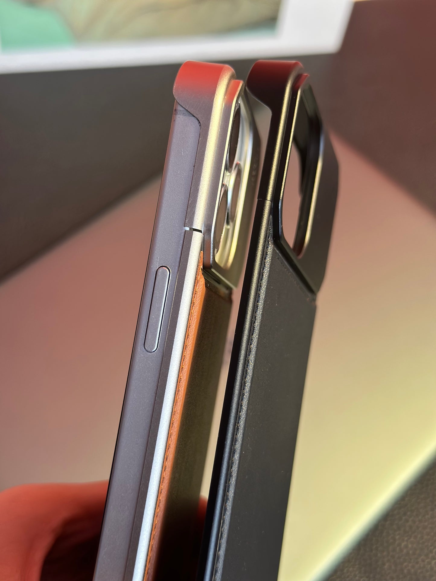 Luxury Leather Frameless Metal Aromatherapy Magnetic Case for iPhone - Premium Heat Dissipation Cover