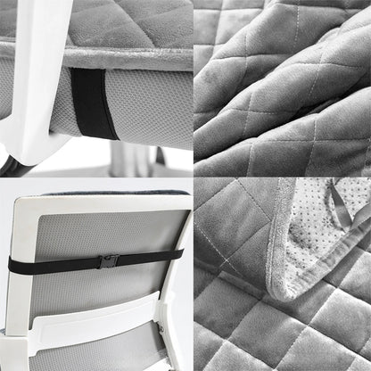 Smart Heated Office Chair Cushion | Electric Mat with Timer & Integrated Backrest (220V)