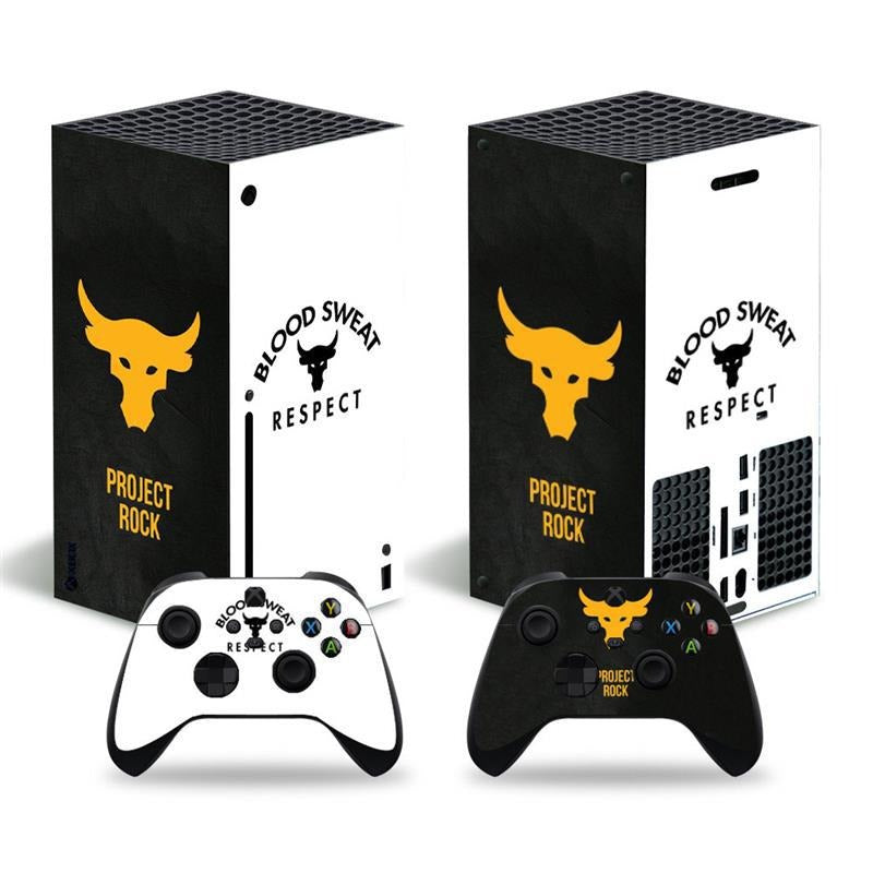 Futuristic Tech Vinyl Skin Decal Sticker Set for Xbox Series X Console & Controllers