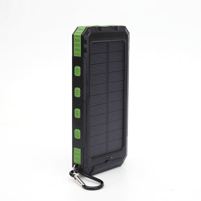 20000mAh Rugged Solar Power Bank with Compass & Dual Flashlight - Outdoor Waterproof Portable Charger