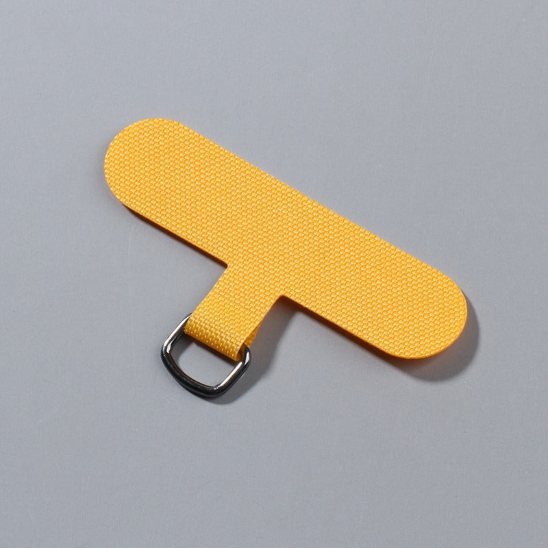 Universal Adhesive Phone Lanyard Patch Card - Fabric Phone Case Tether Tab with Metal Ring