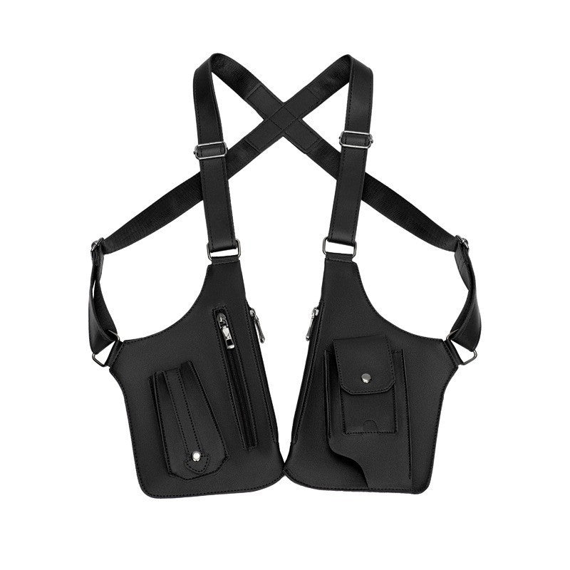 Medieval Leather Underarm Shoulder Bag - Anti-Theft Double Holster Phone Pouch