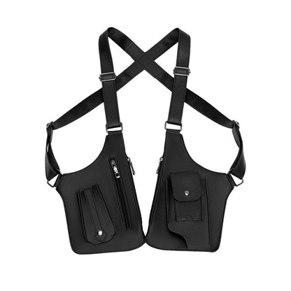 Medieval Leather Underarm Shoulder Bag - Anti-Theft Double Holster Phone Pouch