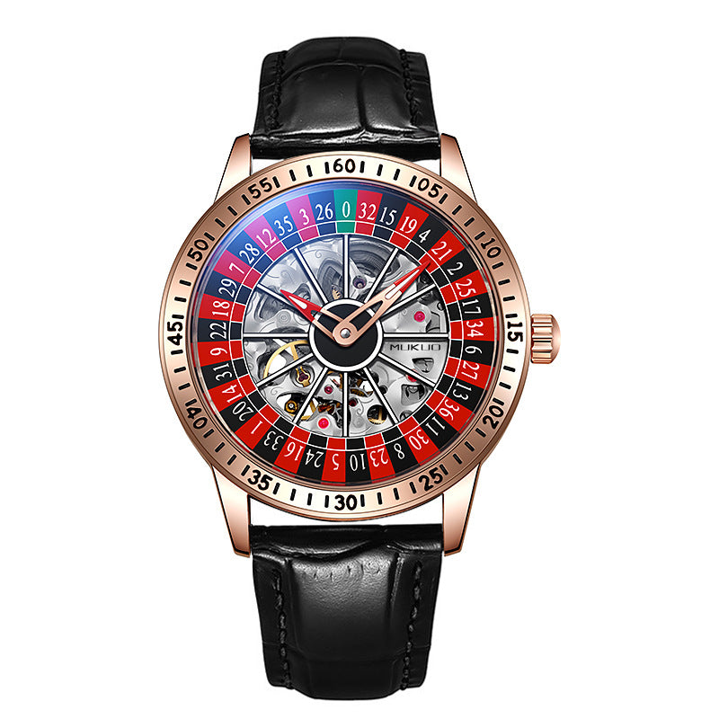 Luxury Gamble Plate Mechanical Men's Watch - Waterproof Luminous Trendy Sports Watch