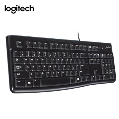 Logitech K120 Wired Keyboard - Full-Size USB Desktop Computer Keyboard with Spill-Resistant Design for Office & Home