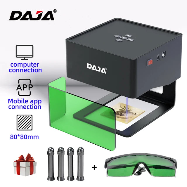 DAJA DJ6 Mini Portable Laser Engraver - Wireless Bluetooth CNC Engraving Machine