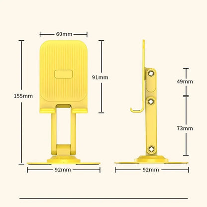 Foldable Rotating Phone Stand - Adjustable Desktop Tablet & Smartphone Holder Support