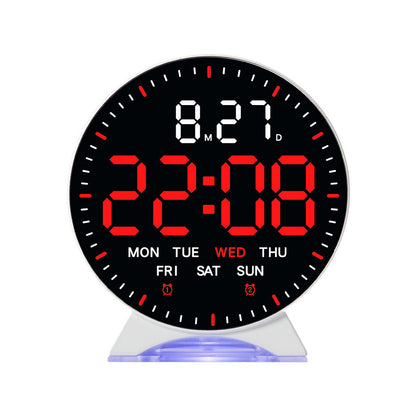 LED Digital Alarm Clock with Custom Jump-Second Display | Auto-Dimming USB Desk Clock with Ambient Light