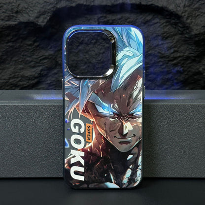 Anime Dragon Ball Super Saiyan Goku Phone Case - Electroplated Scratch-Resistant Hard PC Cover for iPhone 15 14 13 Pro Max