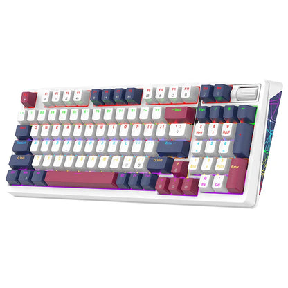XUNFOX K85 Wired Mechanical Keyboard - Hot-Swappable Esports Gaming & Office Keyboard with Illuminated USB