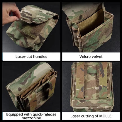 Tactical Laser Cut MOLLE Admin Pouch - Multi-Use Utility Storage & EDC Organizer