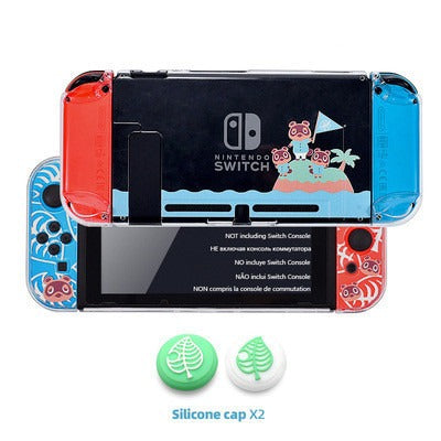 Animal Crossing Crystal Case for Nintendo Switch - Clear Protective Cover Skin with Thumb Grip Caps
