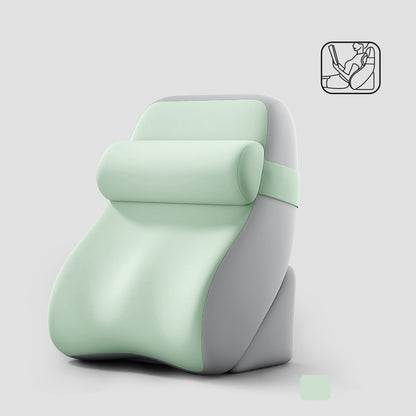 Memory Foam Reading Pillow with Neck Roll - Ergonomic Bed Backrest Support Cushion