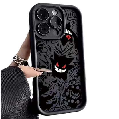 Red Eye Gengar Graphic Phone Case - Slim Soft Silicone Protective Cover for Apple iPhone