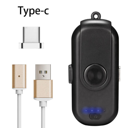 1000mAh Mini Magnetic Fingerprint Power Bank - Ultra-Portable Keychain Emergency Battery Pack with Charging Base