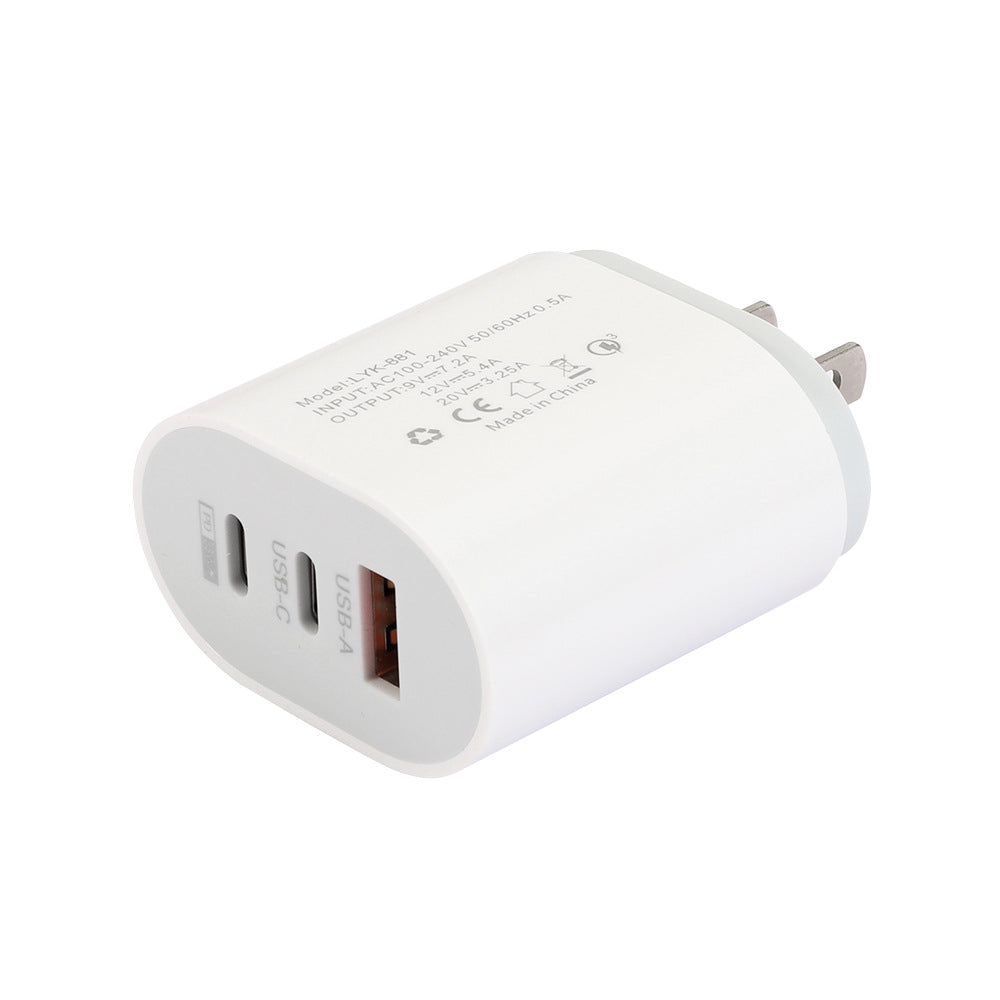 Multi-Port USB & PD Travel Wall Charger - US and European Standard Mobile Phone Charging Head