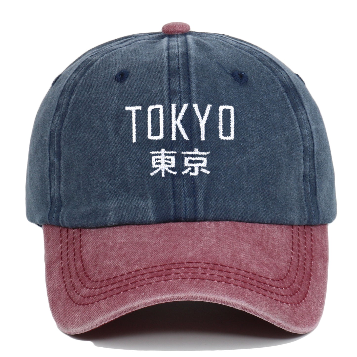 Unisex Embroidered Tokyo Kanji Dad Hat - Outdoor Sun Protection Cap