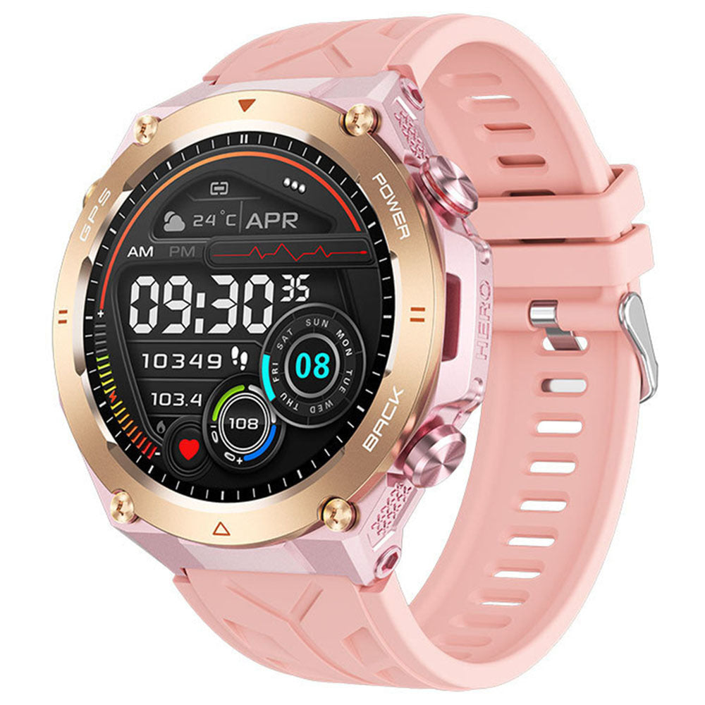 KC82 Smart Watch - 1.45-Inch Outdoor Bluetooth Calling Smartwatch with Altitude, Air Pressure & GPS