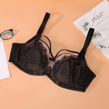 Women's Plus Size Lace Full Cup Bra - Large Bust Minimizing Underwear