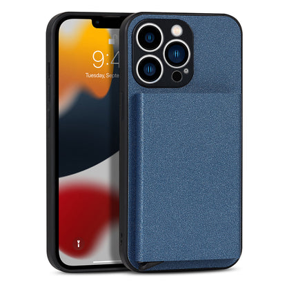 Aluminum Alloy Sliding Card Holder Wallet Case for iPhone 14 Pro Max 13 12 11 - Metal Back Cover
